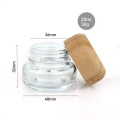 eco friendly 20ml skin care round glass cosmetic cream jar with dome flat wooden bamboo lid